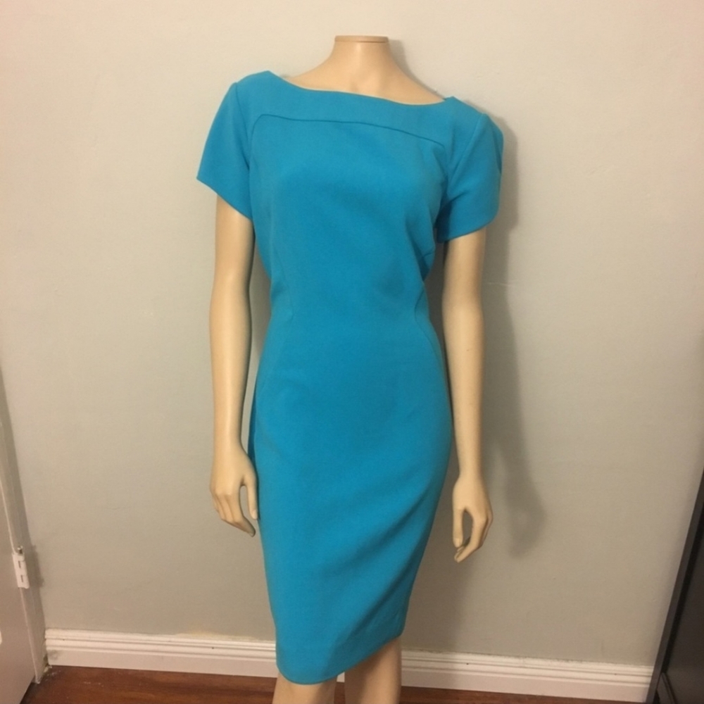 Rachel Roy turquoise blue sheath dress - Picture 2 of 5